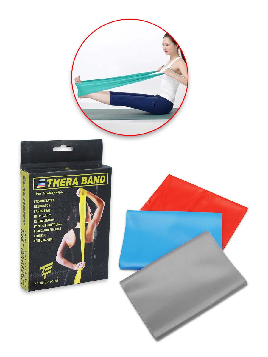 Fitness Stretch Band - Set of 3 - Assorted Colors