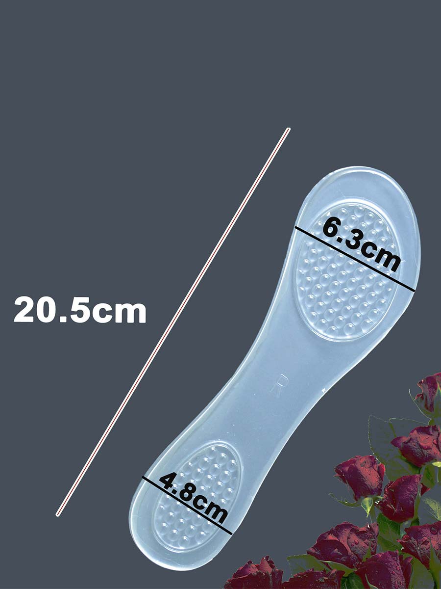 Silicone Gel Massage Insole Pair - Transparent