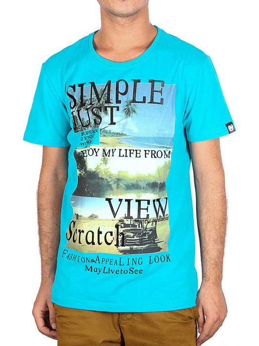 Simple Just T-Shirt - Teal Blue