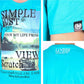 Simple Just T-Shirt - Teal Blue