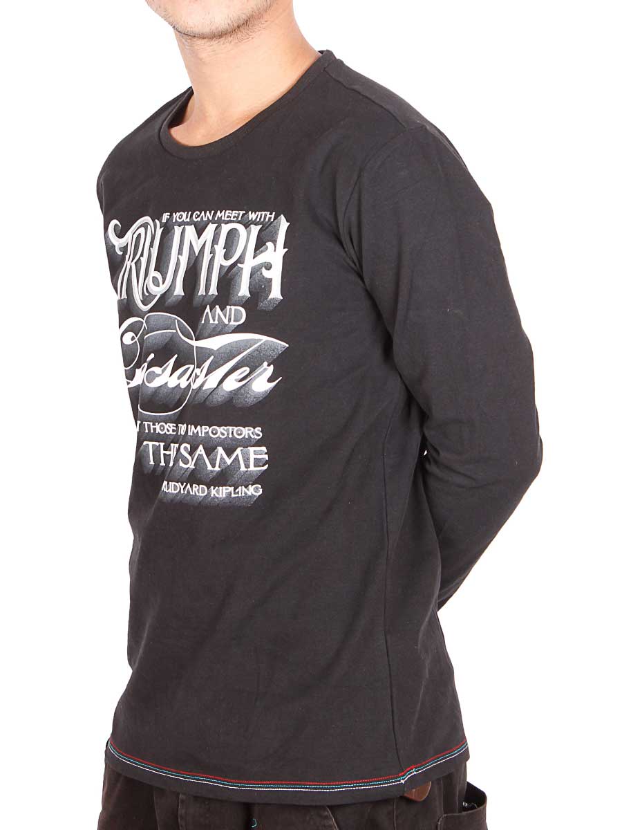 Triumph & Disaster Full Sleeves T-Shirt - Black