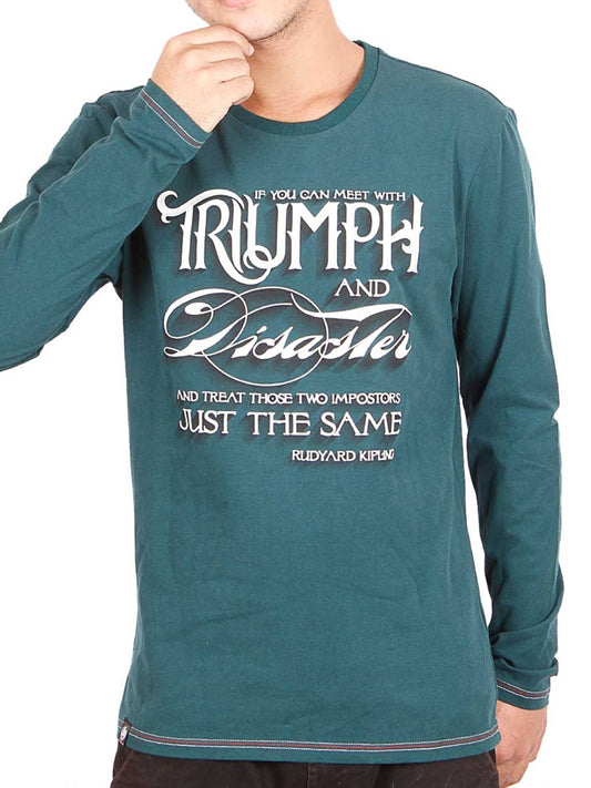 Triumph & Disaster Full Sleeves T-Shirt - Bottle Green