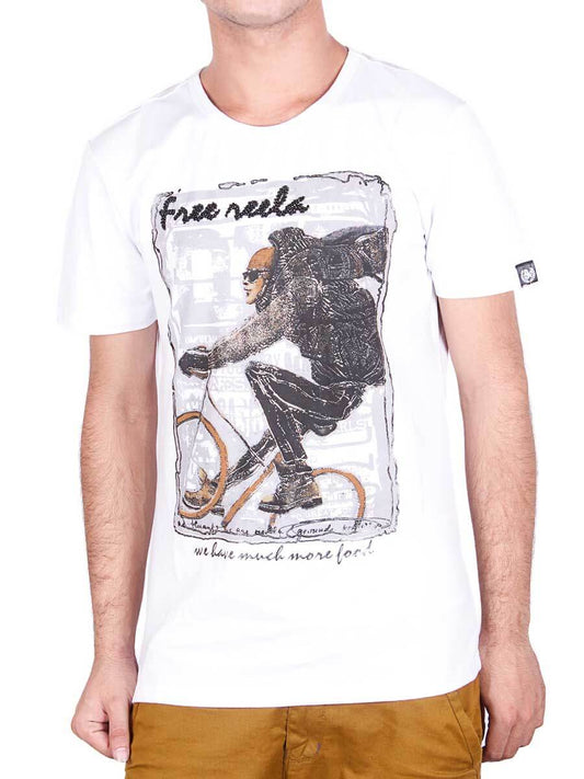 Bicycle Printed T-Shirt - White