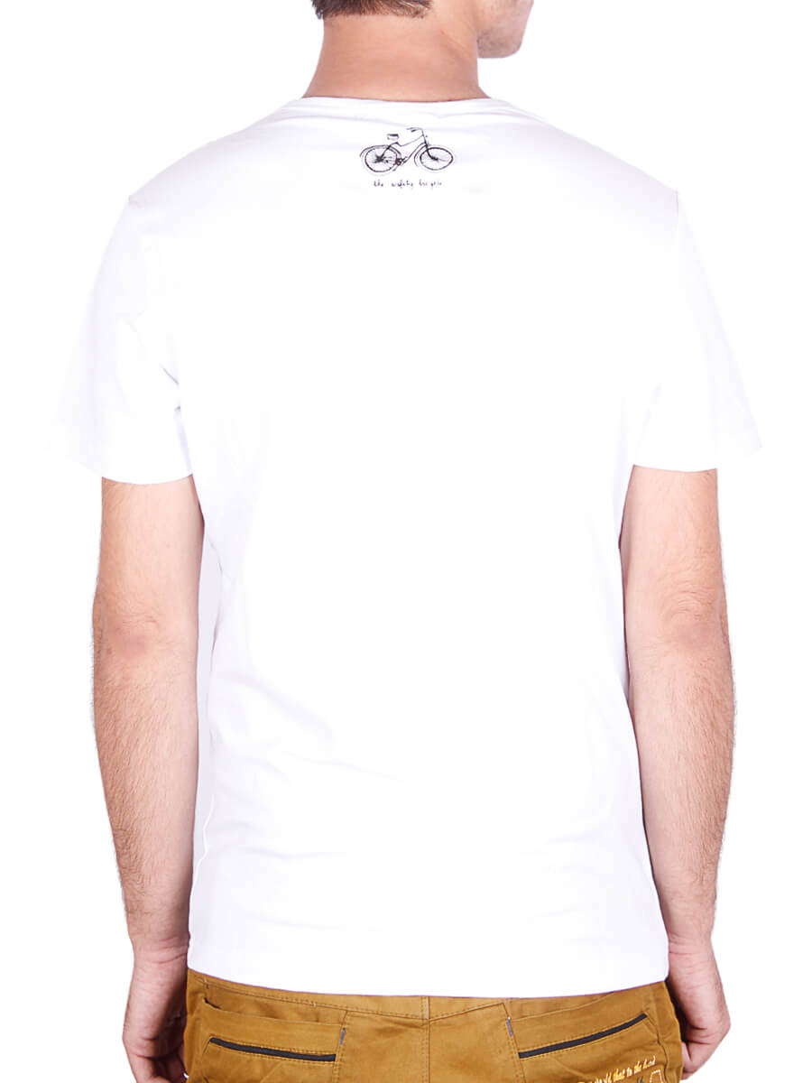 Bicycle Printed T-Shirt - White