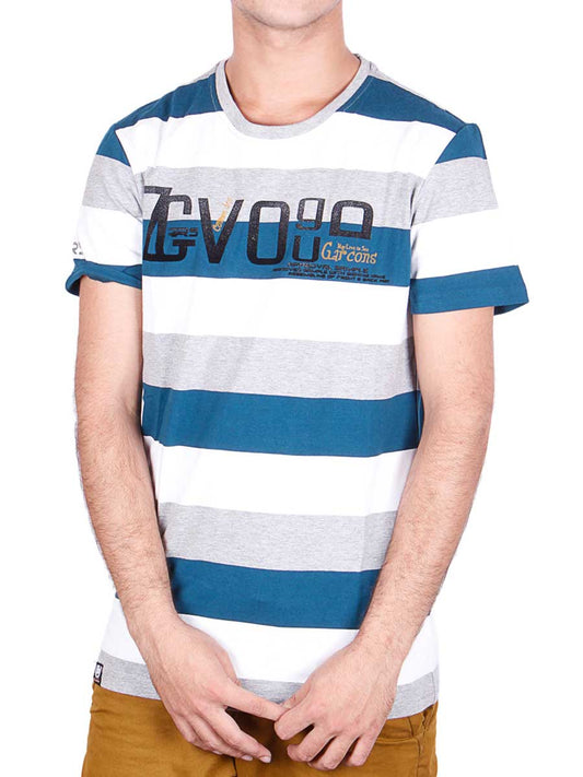 Stripes T-Shirt - Blue / Grey