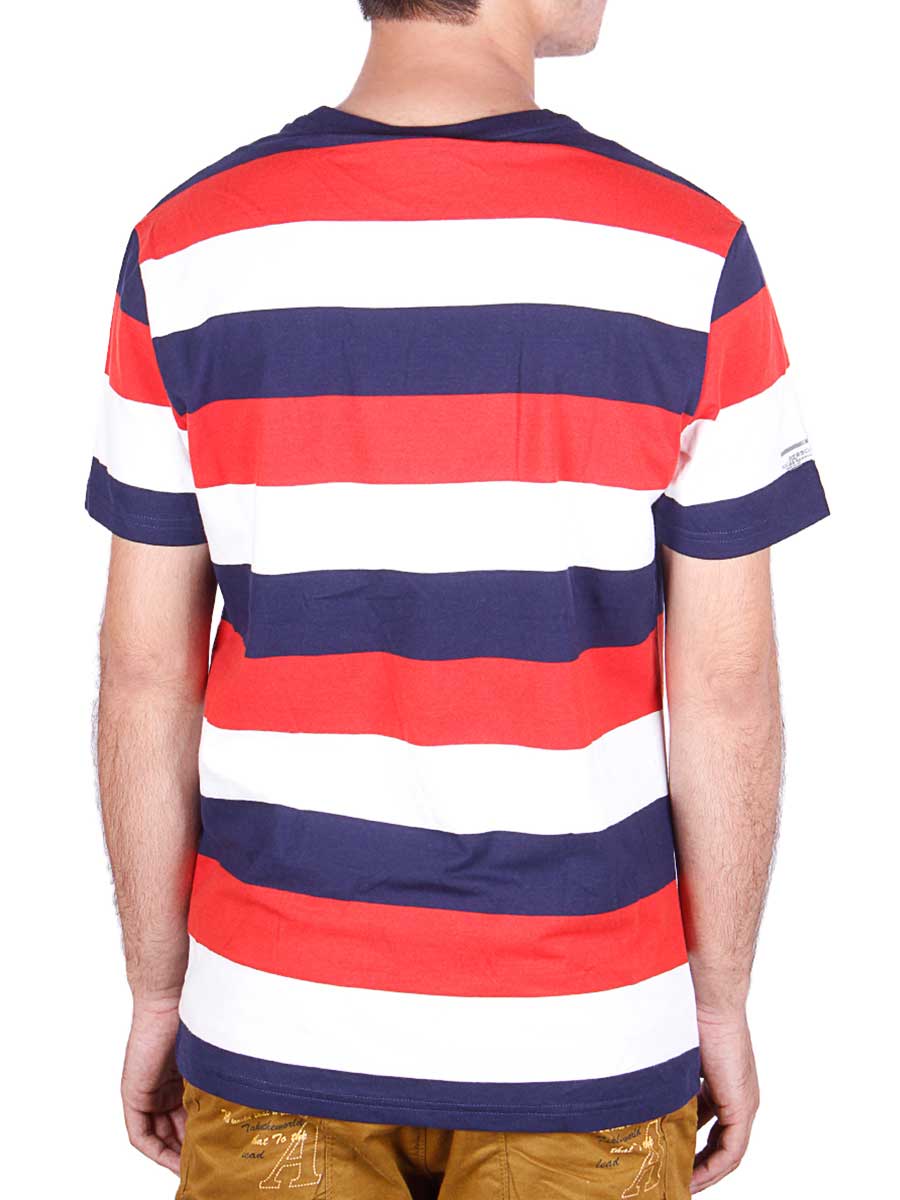 Stripes T-Shirt - Dark Blue / Orange