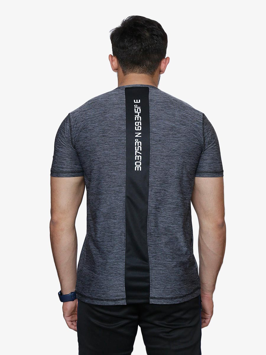 Gravity - Half Sleeves - T-Shirt - 033 - Dark Heather Grey / Black