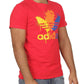 Trefoil Logo Spots Embossed T-Shirt - 8701 - Red