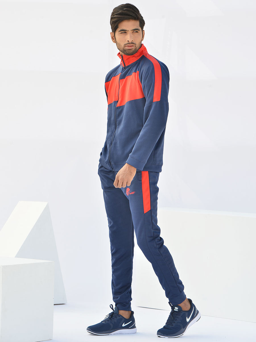 Reborn - Tracksuit - Navy Blue / Scarlet Red