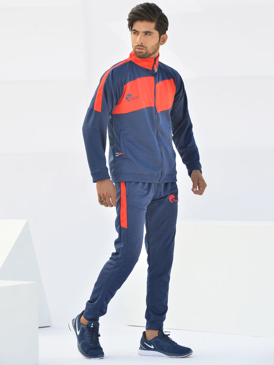 Reborn - Tracksuit - Navy Blue / Scarlet Red