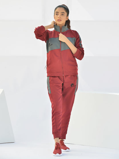 Reborn - Tracksuit - Rosewood Maroon / Lava Grey