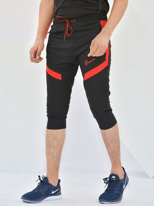 Bolt - Three Quarter Shorts - Black / Red