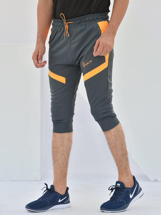 Bolt - Three Quarter Shorts - Grey / Orange