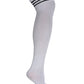 Solid Plain Soccer Socks - CDP - 501 - White / Black