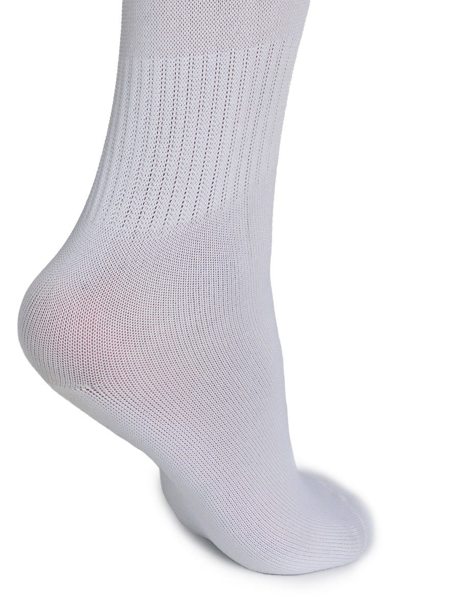 Solid Plain Soccer Socks - CDP - 501 - White / Black