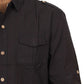 Dark Brown Micro Check Casual Shirt