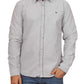 Grey Plain Self Design Casual Shirt