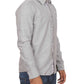 Grey Plain Self Design Casual Shirt