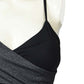 Elegant Cross Stack - Sports Bra - Dark Grey / Black