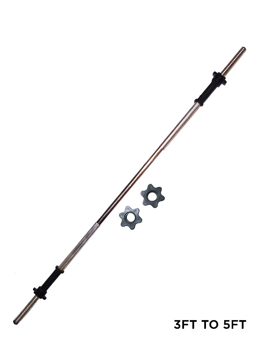 Hollow Barbell Rod With Nut - 3ft / 5ft