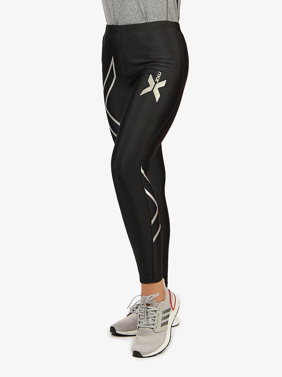 Compression Tights - 001 - Silver / Black