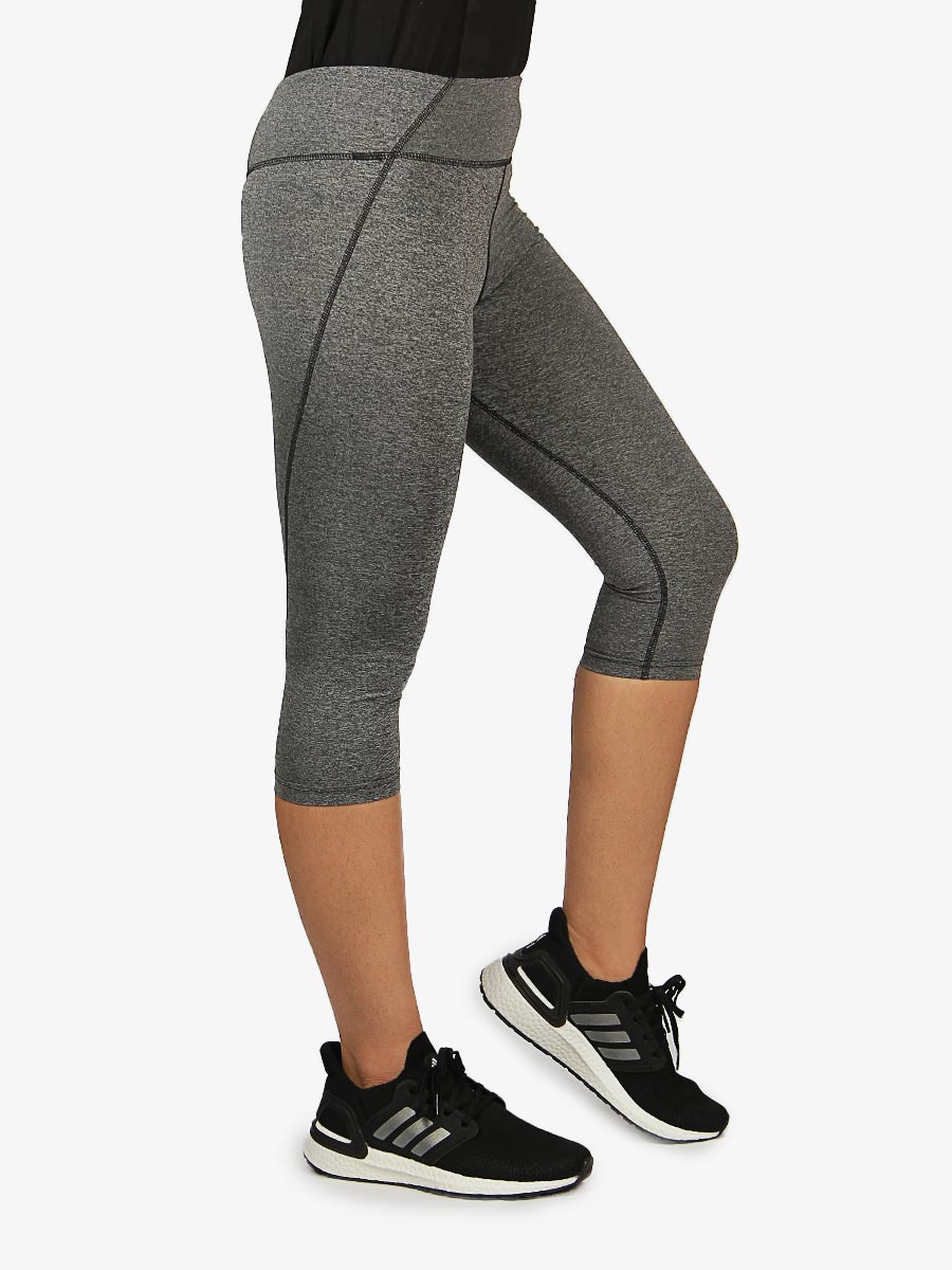 Power - Compression Three Quarter Tights - 1600 - Grey