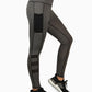 Solid Side Mesh - Compression Tights - 372 - Grey