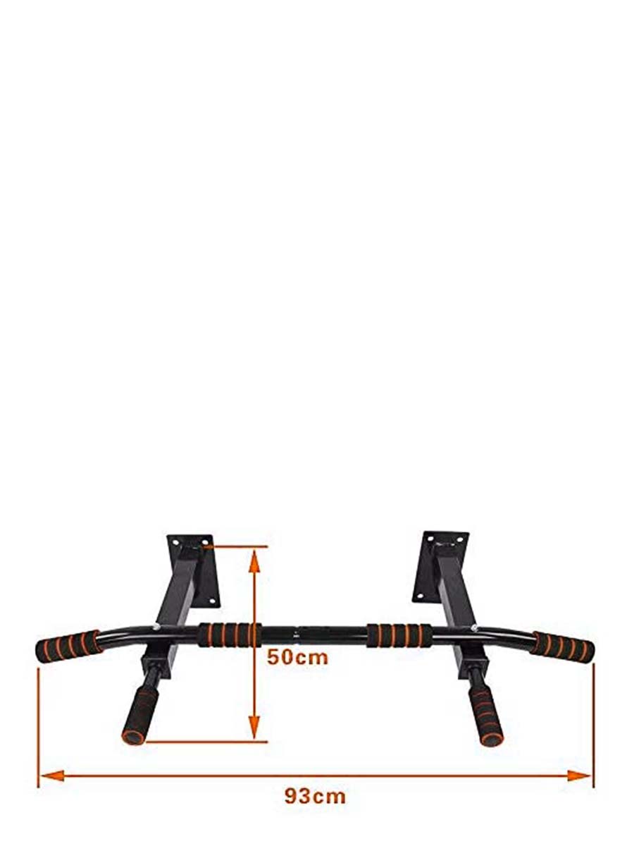 Mounted Pull Up Bar 4 in 1 Black Orange